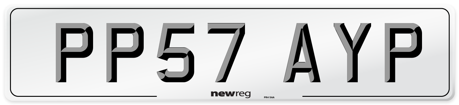 PP57 AYP Number Plate from New Reg